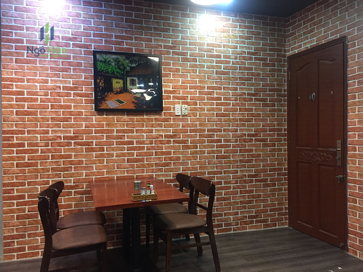 Giấy dán tường hình gạch