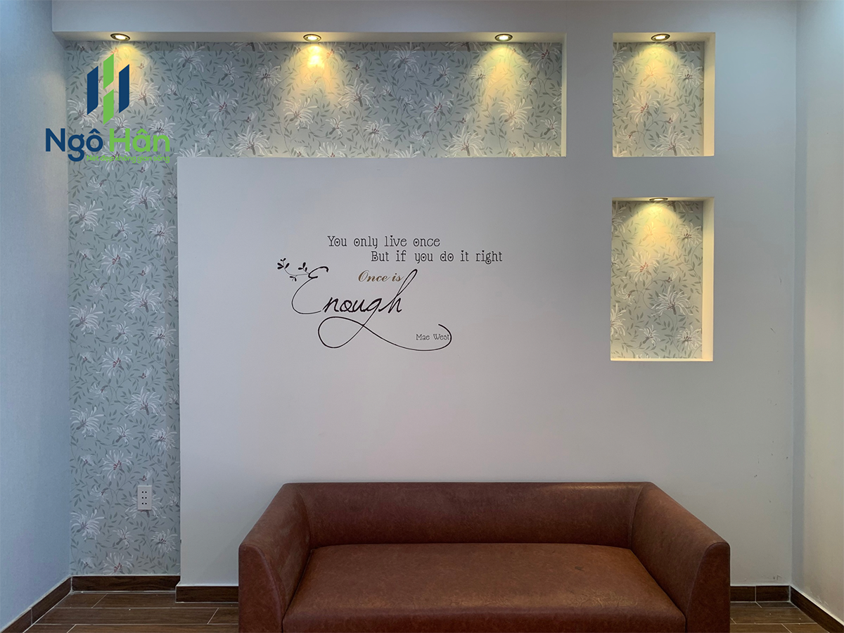 Giấy dán tường phòng khách hiện đại