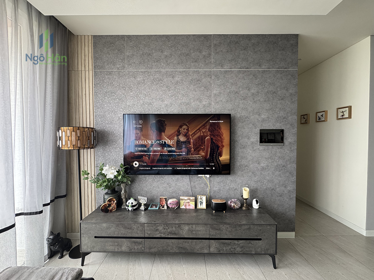 Giấy dán tường phòng khách nhỏ