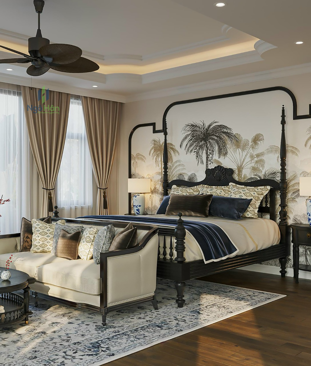 Mẫu giấy dán tường phòng khách